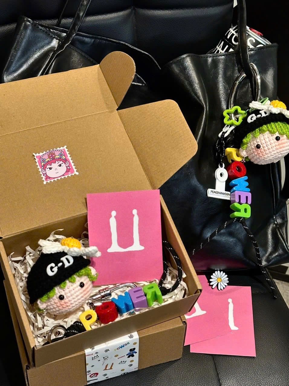 Set combo charm len GD xanh lá đẹp Charm len a Long xanh lá